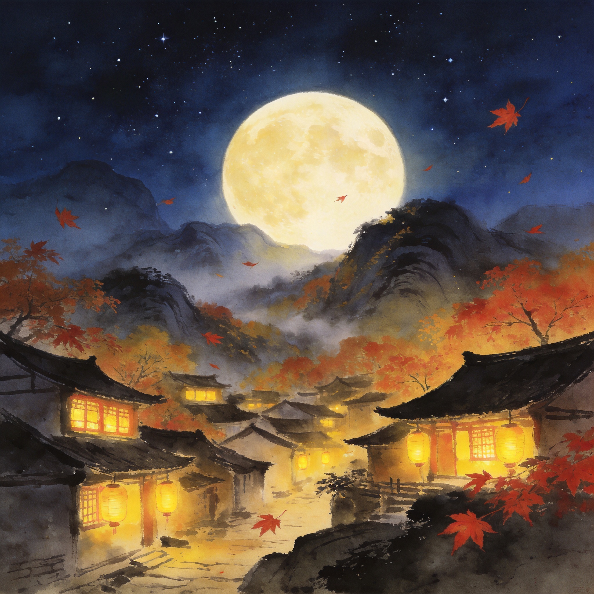 【高清壁纸】秋夜与满月：20张适合换锁屏的静谧夜空美图