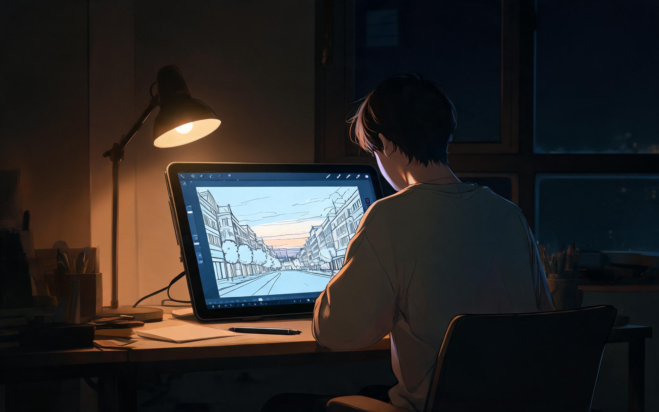 对话条漫背景师:观众三秒划走的一格,他在夜里画了八个小时