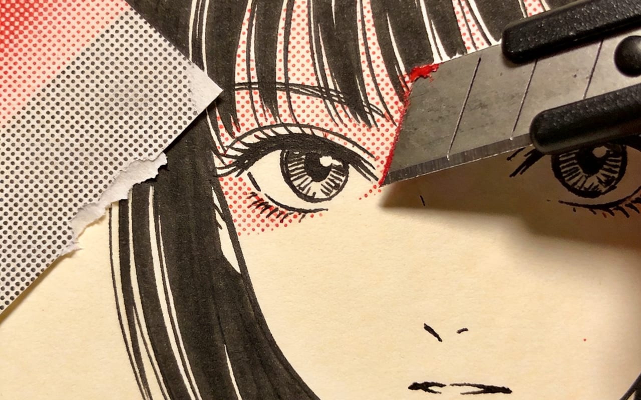 绘画教程:漫画网点(Screentone)到底怎么用?从贴网到刮网的实战入门