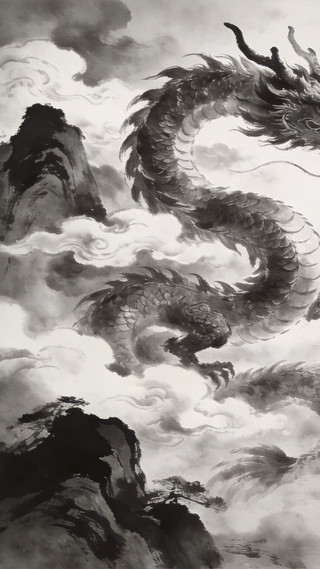 墨龙穿云·隐