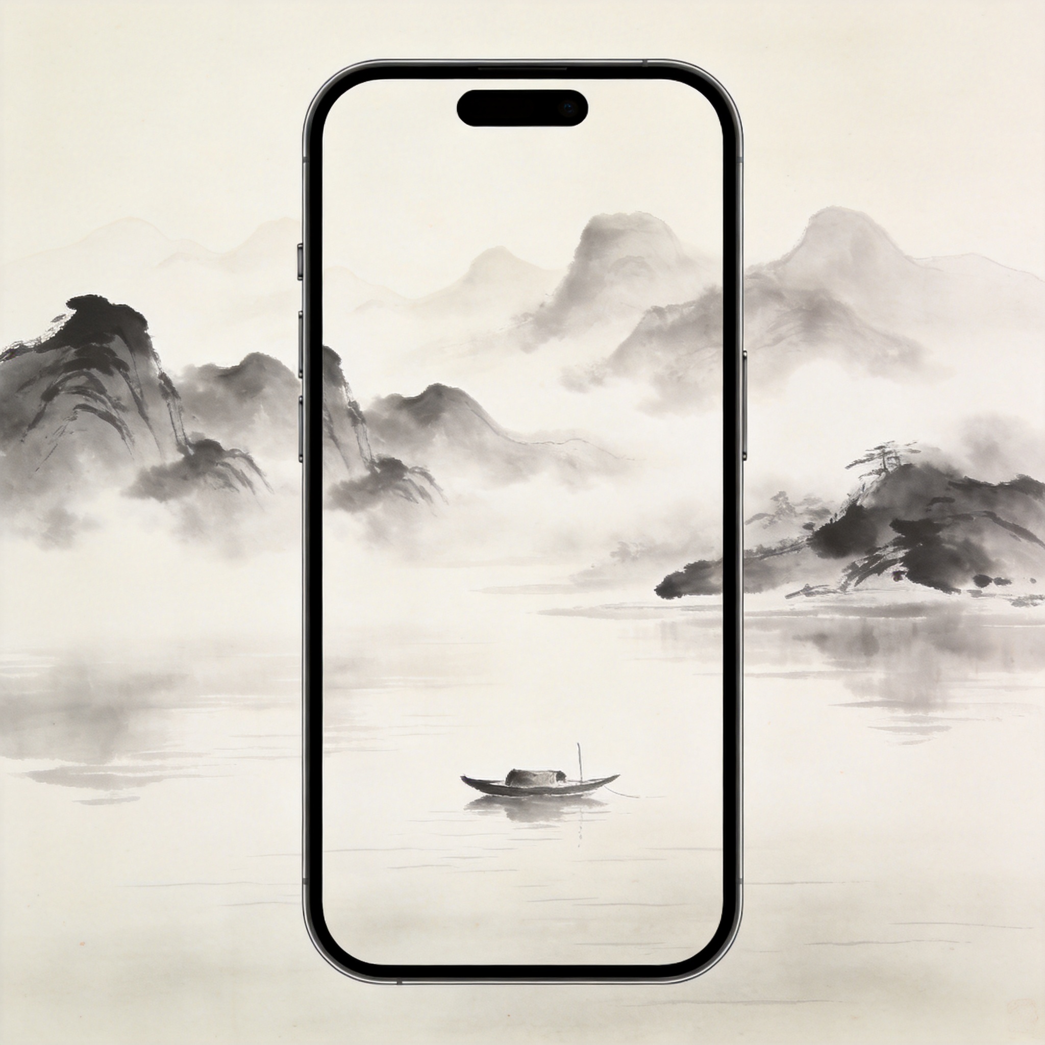 水墨扁舟
